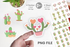 Heart Cactus Sticker Product Image 1