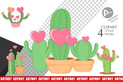 Heart Cactus Clipart Product Image 1
