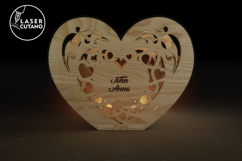Heart Candle Holders - Set of 5 - Valentine’s Day Laser Cut Product Image 4