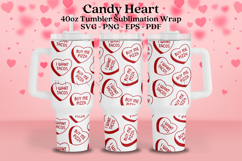 heart candy valentine themed 40oz tumbler wrap design featuring valentine style artwork available as digital files ready to download for crafting and decor projects
