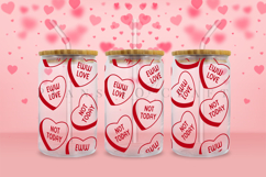 valentine themed Libbey glass can wrap design featuring loving style artwork available as digital files ready to download for crafting and decor projects
