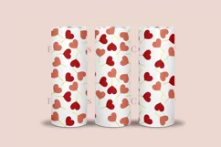 heart candy valentine skinny tumbler sublimation wrap with high resolution and transparant background are for 20oz and 30oz skinny tumbler