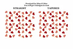 heart candy valentine skinny tumbler sublimation wrap with high resolution and transparant background are for 20oz and 30oz skinny tumbler