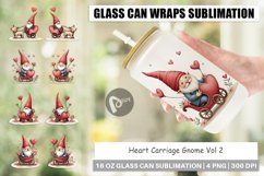 Glass Can Wraps Heart Carriage Gnome Product Image 1