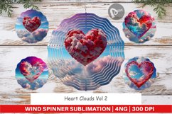 Wind Spinner Heart Clouds Product Image 1