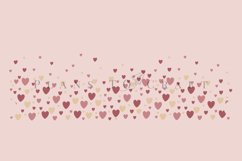 heart confetti pattern coffee glass wrap svg glass mug svg presized for 11oz and 15oz glass ready to cut and sublimation files