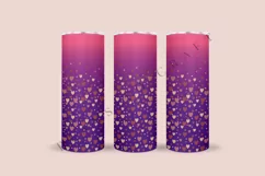 heart confetti purple gradient skinny tumbler sublimation design for 20oz and 30oz skinny tumbler sublimation wrap