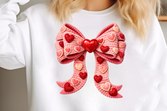 Heart Crochet Bow Valentine PNG Product Image 4