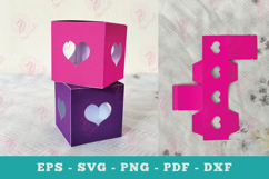 Heart Cube Box Papercut Craft SVG Product Image 1