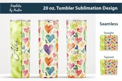 Heart Add Your Name Tumbler Wrap