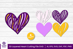 heart cut file-heart cutting file-heart svg-heart papercut-3d layered papercut-wedding-laser cutting