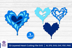heart cut file-heart cutting file-heart svg-heart papercut-3d layered papercut-wedding-laser cutting
