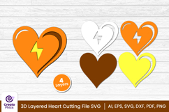 heart cut file-heart cutting file-heart svg-heart papercut-3d layered papercut-wedding-laser cutting