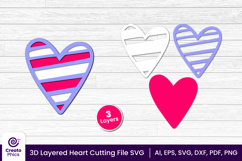heart cut file-heart cutting file-heart svg-heart papercut-3d layered papercut-wedding-laser cutting