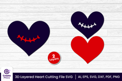 heart cut file-heart cutting file-heart svg-heart papercut-3d layered papercut-wedding-laser cutting