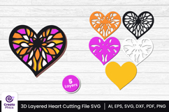 heart cut file-heart cutting file-heart svg-heart papercut-3d layered papercut-wedding-laser cutting