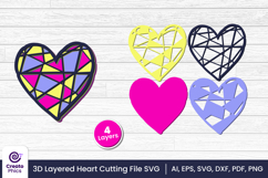 heart cut file-heart cutting file-heart svg-heart papercut-3d layered papercut-wedding-laser cutting