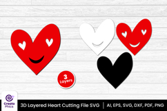 heart cut file-heart cutting file-heart svg-heart papercut-3d layered papercut-wedding-laser cutting