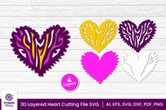 heart cut file-heart cutting file-heart svg-heart papercut-3d layered papercut-wedding-laser cutting