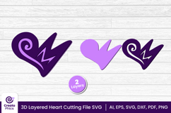 heart cut file-heart cutting file-heart svg-heart papercut-3d layered papercut-wedding-laser cutting