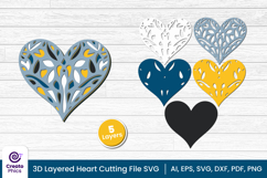 heart cut file-heart cutting file-heart svg-heart papercut-3d layered papercut-wedding-laser cutting