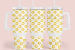 heart daisy 40oz quencher tumbler sublimation full wrap high resolution transparant background