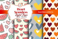 Heart Digital Paper Seamless Digital Pattern Product Image 1