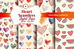 Heart Digital Paper Seamless Digital Pattern Product Image 1