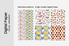 Heart Digital Paper Seamless Digital Pattern Product Image 2