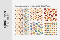Heart Digital Paper Seamless Digital Pattern Product Image 2