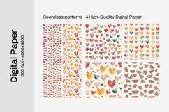 Heart Digital Paper Seamless Digital Pattern Product Image 2