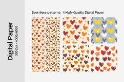 Heart Digital Paper Seamless Digital Pattern Product Image 2