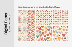 Heart Digital Paper Seamless Digital Pattern Product Image 2
