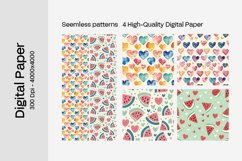 Heart Digital Paper Seamless Digital Pattern Product Image 2