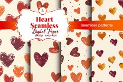 Heart Digital Paper Seamless Digital Pattern Product Image 1