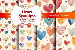 Heart Digital Paper Seamless Digital Pattern Product Image 1