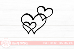 Heart Doodle Element SVG Cut File Product Image 1