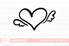 Heart Doodle Element SVG Cut File Product Image 1