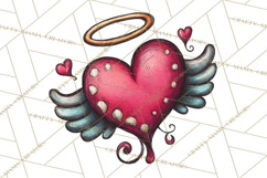 Whimsical Valentine Heart Doodle Clipart Cute PNG, Love Png Product Image 3