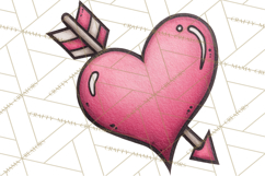 Whimsical Valentine Heart Doodle Clipart Cute PNG, Love Png Product Image 4