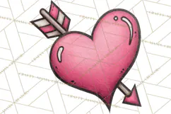 Whimsical Valentine Heart Doodle Clipart Cute PNG, Love Png Product Image 4