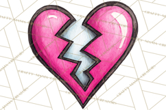 Whimsical Valentine Heart Doodle Clipart Cute PNG, Love Png Product Image 5