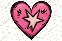 Whimsical Valentine Heart Doodle Clipart Cute PNG, Love Png Product Image 2