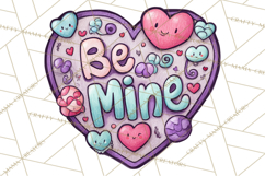 Whimsical Valentine Heart Doodle Clipart Cute PNG, Love Png Product Image 3