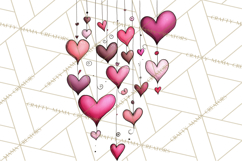 Whimsical Valentine Heart Doodle Clipart Cute PNG, Love Png Product Image 3