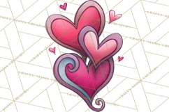 Whimsical Valentine Heart Doodle Clipart Cute PNG, Love Png Product Image 2