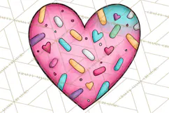 Whimsical Valentine Heart Doodle Clipart Cute PNG, Love Png Product Image 4