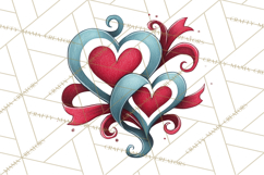 Whimsical Valentine Heart Doodle Clipart Cute PNG, Love Png Product Image 3