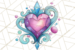 Whimsical Valentine Heart Doodle Clipart Cute PNG, Love Png Product Image 4