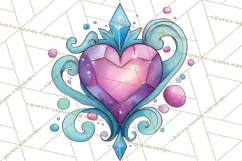 Whimsical Valentine Heart Doodle Clipart Cute PNG, Love Png Product Image 4